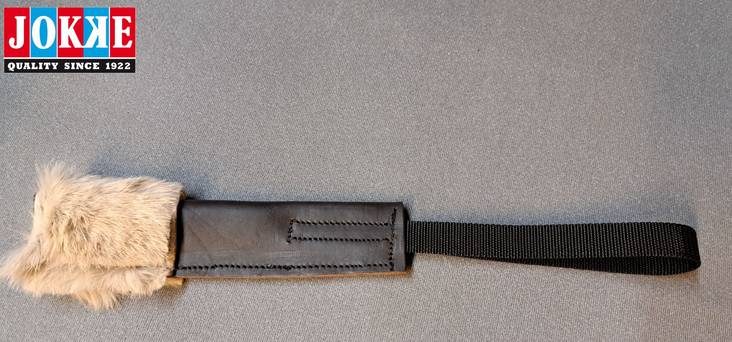 Motivointipatukka The Bull kaninkarva ja nahka kahvalla 25x6cm JOKKE - Motivointipatukat, -pallot, purutyynyt - 038775 - 1