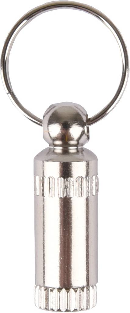 Osoitekapseli nikkelöityä metallia 2cm Flamingo - Koiran osoitelaatat ja -kapselit - 038305 - 1