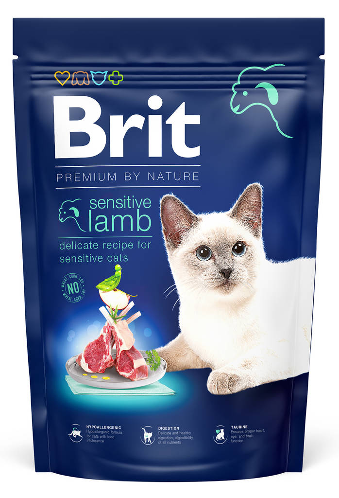 Sensitive Lamb Brit Premium by Nature Cat - Kissan kuivaruoat pennut ja kasvatus - 029945 - 1