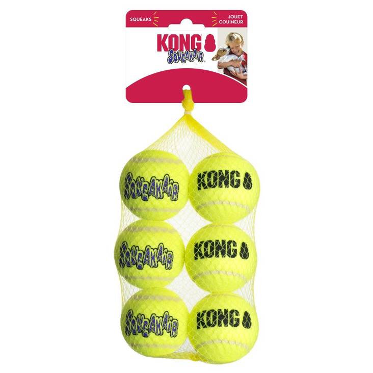 Tennis Balls SIXpack SqueakAir KONG - Koiran pallot ja heittolelut - 029525 - 1