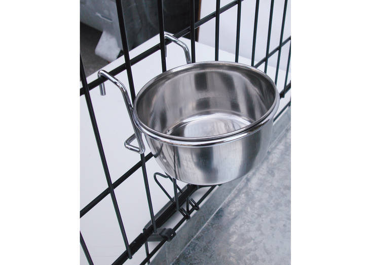 Teräskuppi 18,5cm 1,2l ripustettava ShowTech - Koiran metallikupit ja telineet - 023075 - 1