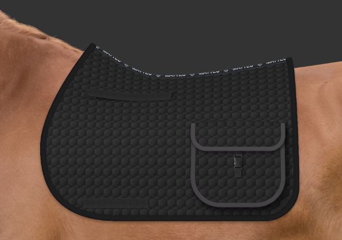 Trekkinghuopa L yleismalli taskulla quilt musta Mattes - Ratsun satulahuovat ja romaanit - 034415 - 1