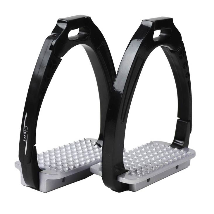 Turvajalustin Clever musta - hopea Equitare - Jalustimet ja -jalustinhihnat - 036115 - 1