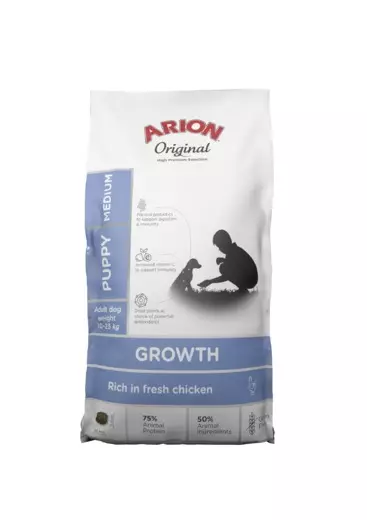 Growth Puppy Medium rich in fresh chicken Arion - Kuivaruoat pennuille ja kasvatukseen - 048475 - 1