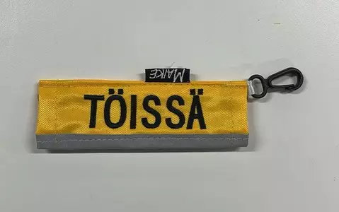 Tekstiputki TÖISSÄ keltainen Maike - Koiran heijastimet ja turvavalot - 050855 - 1