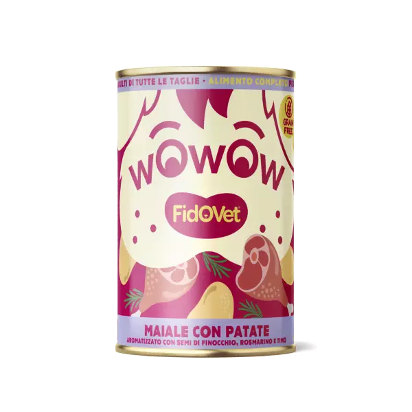 Pork with Potatoes 400g WowoW FidoVet - Koiran säilykkeet aikuisille koirille - 053215 - 1
