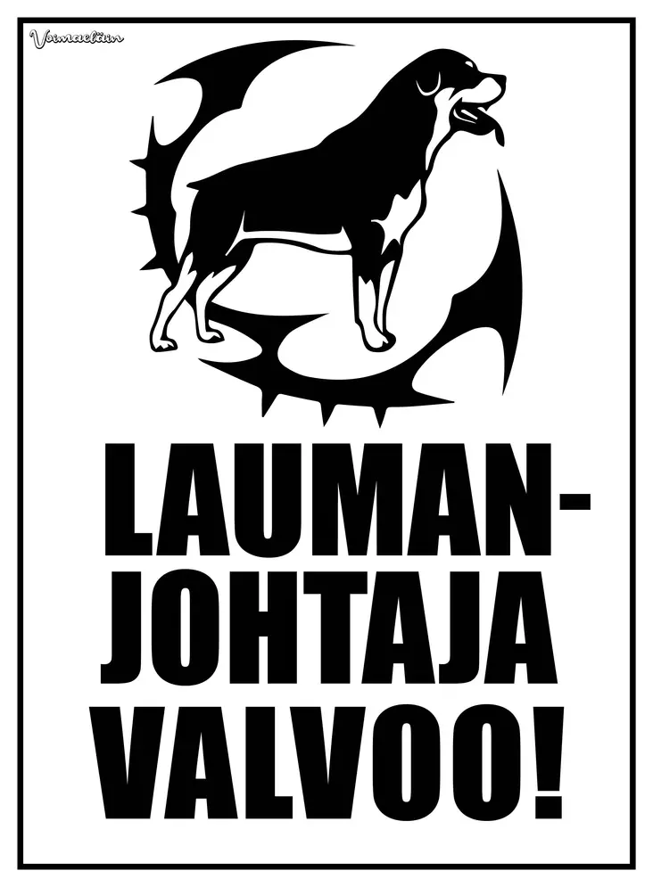 Kyltti Laumanjohtaja valvoo! Rotikka - Varoitus- ja huomiokyltit - 053385 - 1