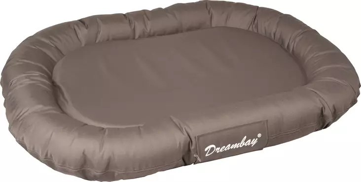 Patja Dreambay ovaali vettähylkivällä kankaalla 140x105x17cm taupe Flamingo - Koiran patjat - 057445 - 1