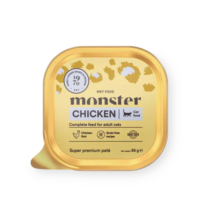 Adult Chicken (kana) pate 85g monster cat - Aikuisten kissojen säilykkeet - 059875 - 1
