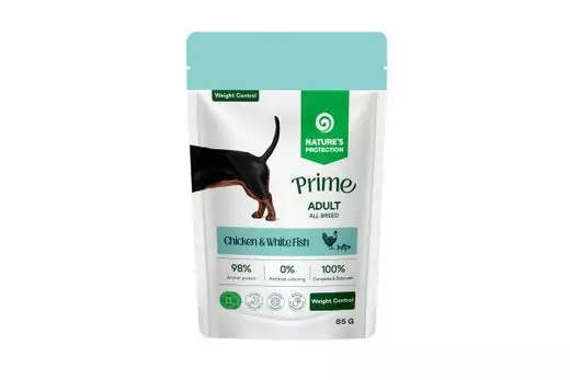 Adult Prime Weight Control All Breed kastike 85g Nature's Protection - Koiran säilykkeet aikuisille koirille - 057315 - 1