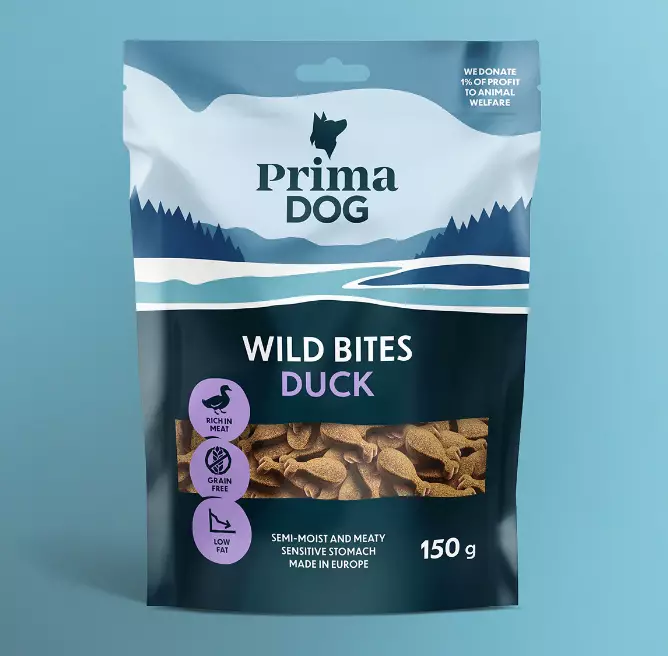 Ankka Auringonhattu 150g Wild Bites PD - Koiran herkut ja makupalat - 057275 - 1