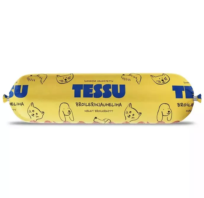 Broilerin jauheliha luullinen 500g Tessu - Koiralle pakastelihat ja -elimet - 028505 - 2