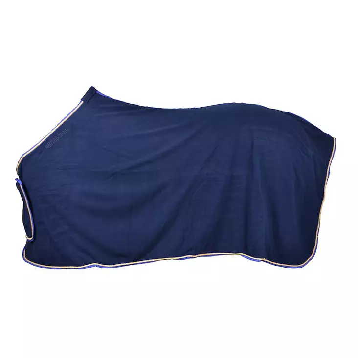 Fleeceloimi etukappaleella ja koristereunoilla tummansininen Hansbo Sport - Hevosen fleeceloimet - 046965 - 1