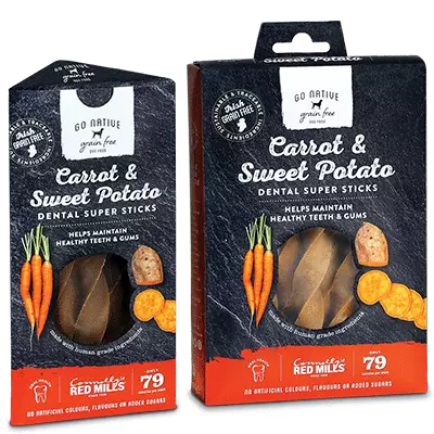 Hammashoitotikku Super Dental Porkkana Bataatti 150g Go Native - Koiran herkut ja makupalat - 031935 - 1