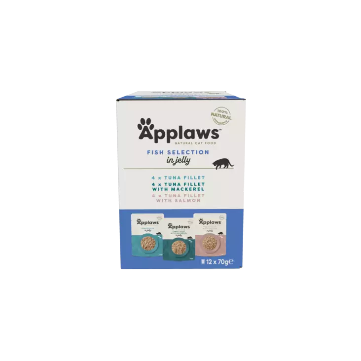Kalalajitelma hyytelössä 12x70g pss Applaws cat - Aikuisten kissojen säilykkeet - 050645 - 1