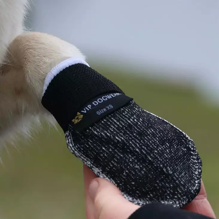 Koiran sukka tarralla Universal 4 kpl musta V.I.P Dogwear - Koiran tossut, sukat ja korvasuojat - 057115 - 1