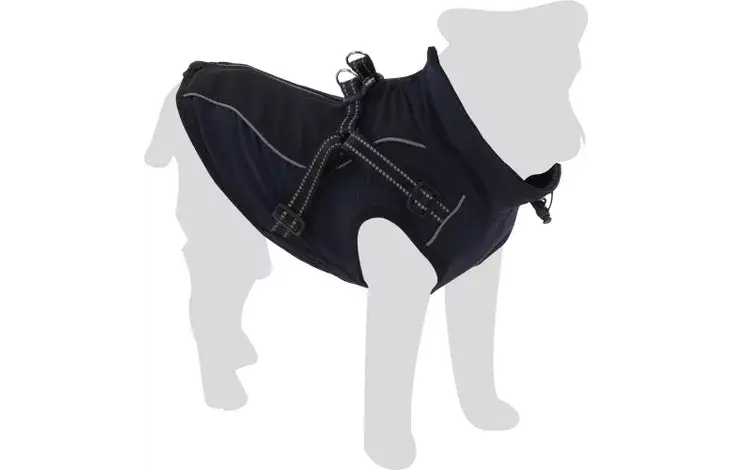 Koiran ulkoilutakki Dexter valjailla navy-harmaa Flamingo - Koiran manttelit - 050705 - 1