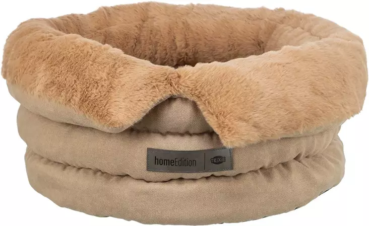 Korkeareunainen peti Liano Soft halkaisija 63cm ruskea Trixie - Koiran reunalliset pedit - 060255 - 1