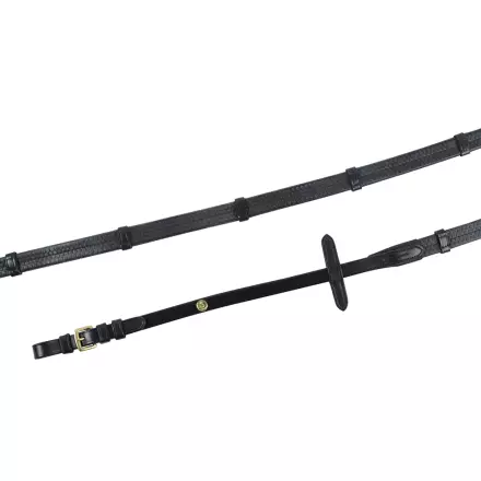 Kumiohjat Helix mustat Hansbo Sport - Ratsuhevosen ohjat ja apuohjat - 013935 - 1