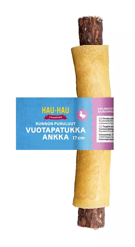 Kunnon puruluut Vuotapatukka ankka 17cm IRTO Hau Hau Champion - Koirien puruluut - 051615 - 1