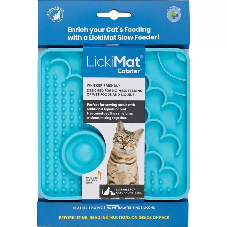 LickiMat Cat Catster 15x15cm turkoosi - Kissan aktivointilelut - 048545 - 1