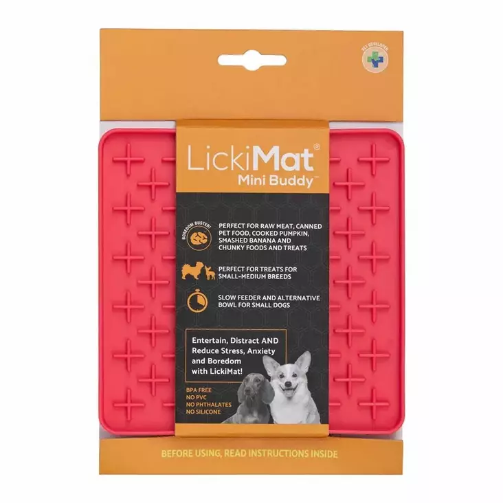 LickiMat MINI Buddy 15x15cm pinkki - Aktivoivat ja ahmimisenesto ruokakupit - 048515 - 1