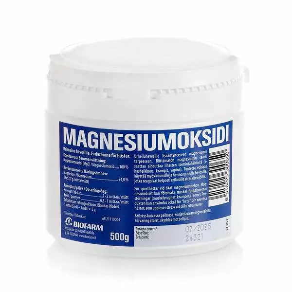 Magnesium-Oksidijauhe Biofarm - Lisäravinteet energialisät ja kilpailut - 000875 - 2