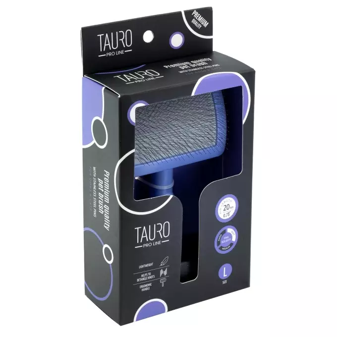 Kaareva karsta muovia L 20mm lila Tauro Pro Line - Koiran harjat, karstat ja suat - 053645 - 1