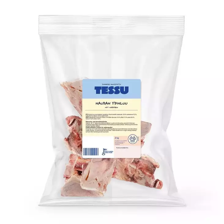 Naudan ydinluu 2kg pakaste Tessu - Koiralle pakaste luut - 018635 - 4