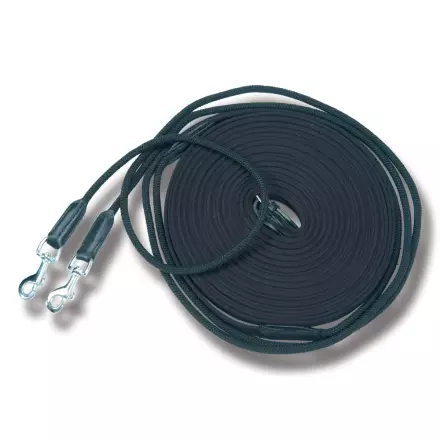 Ohjasajo-ohjat 16m nylon mustat Hansbo Sport - Hevosen juoksutus ja maastakoulutus - 018755 - 1