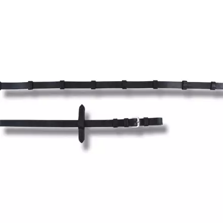 Ohjat nahkaa stopparein mustat Hansbo Sport - Ratsuhevosen ohjat ja apuohjat - 009675 - 1