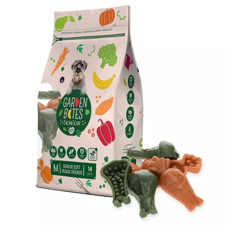 Pehmeä hedelmähahmo Fruity Friends Senior M 8,5cm 14kpl Garden Bites - Koiran herkut ja makupalat - 054255 - 1