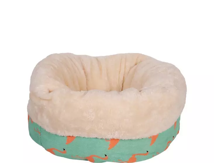 Pesäpeti Leia 40x40x20cm beige-vihreä Ozami - Kissan reunalliset pedit - 051825 - 1