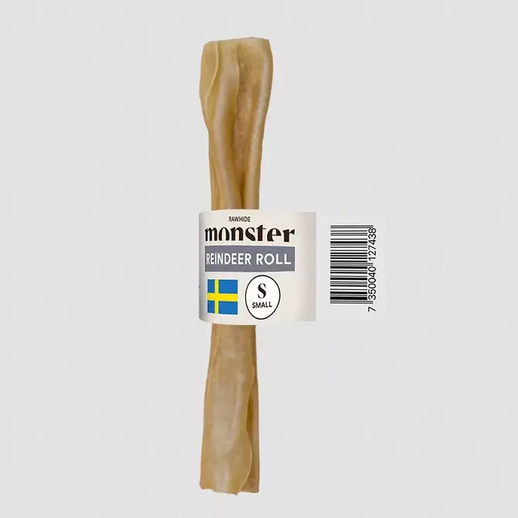 Puruluu Rawhide Reindeer Roll S 15cm KPL monster - Koirien puruluut - 034625 - 1