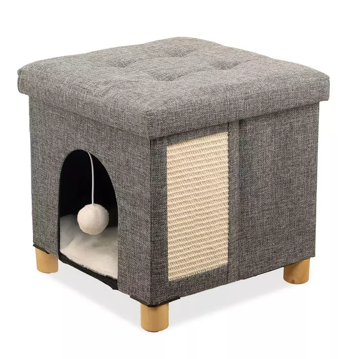 Raapimatalo Gina 38x38x38cm harmaa Duvo+ - Kissan raapimatynnyrit ja -tornit - 054895 - 1