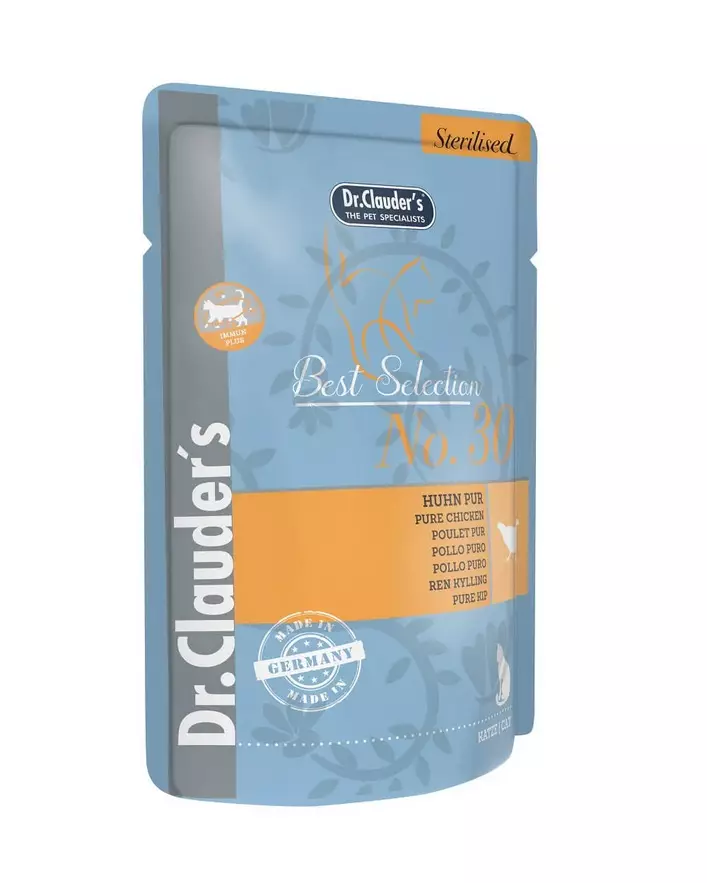 Sterilised kana kissanmintulla 85g pss No30 Best Selection Dr Clauders cat - Aikuisten kissojen säilykkeet - 050755 - 1