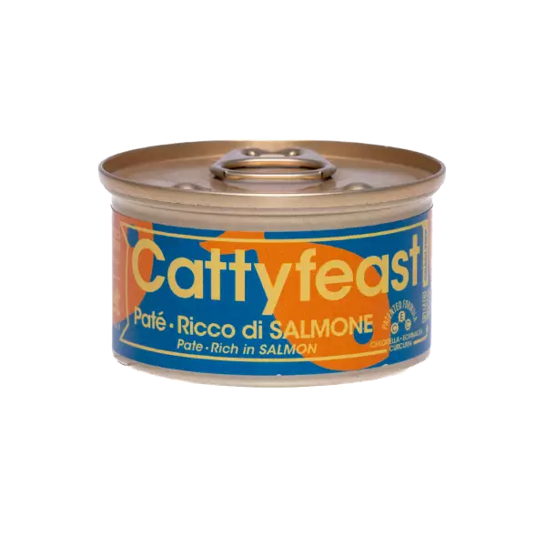 Steriloiduille lohi pate 85g Cattyfeast - Aikuisten kissojen säilykkeet - 054655 - 1