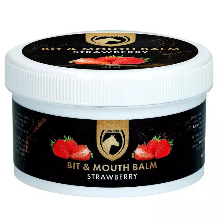 Kuolain- ja suupielivoide Bit & Mouth Balm Strawberry 100ml Excellent Horse - Hevosen ihonhoitoaineet - 056415 - 1