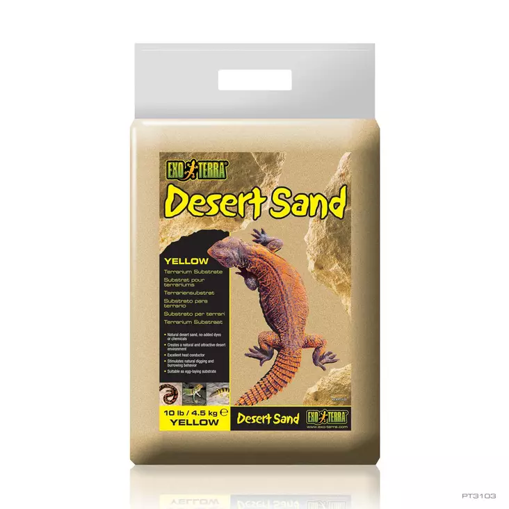 Terraariohiekka Desert Sand 4,5kg keltainen ExoTerra - Terraarion tarvikkeet ja kuivikkeet - 037695 - 2