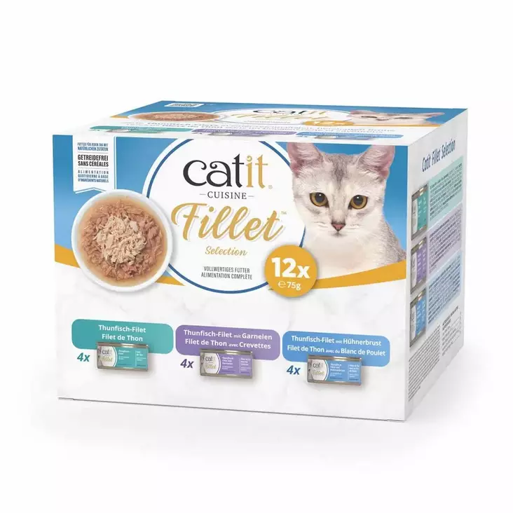 Tonnikalafile liemessä Variopack 12x75g Catit Cuisine - Aikuisten kissojen säilykkeet - 055265 - 1