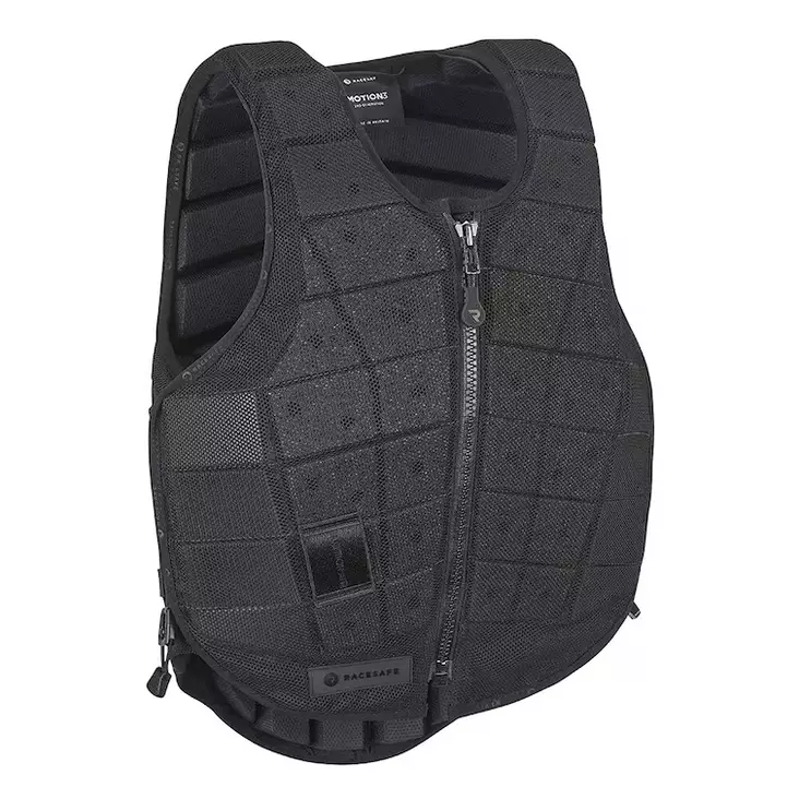 Turvaliivi Motion3 Adult XS regular back musta Racesafe - Ratsastusturvaliivit - 055885 - 1