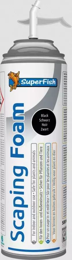 Uretaani Scaping Foam musta 375ml Superfish - Terraarion tarvikkeet ja kuivikkeet - 059165 - 1