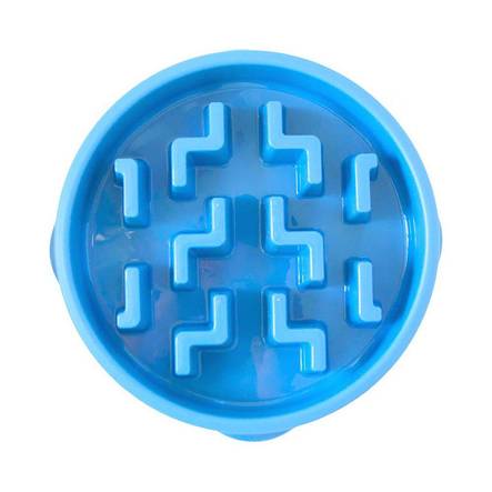 Ahmimisenestokuppi Fun Feeder Slo-Bowl muovia L 28cm sininen Outward Hound - Aktivoivat ja ahmimisenesto ruokakupit - 027166 - 2