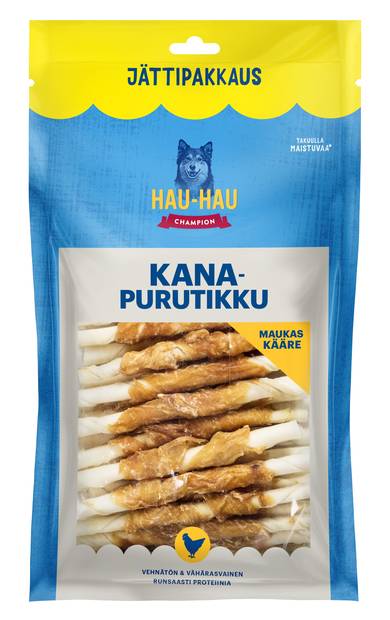 Kanapurutikku 13cm 600g Hau Hau Champion - Koirien puruluut - 032236 - 1