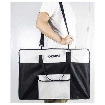 Kevythäkki L/76x51x48cm musta/v.harmaa - Koiran kevythäkit - 027506 - 2