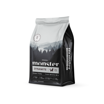 Original monster Dynamite Chicken / Turkey - Koiran kuivaruoat aikuisille koirille - 025806 - 1
