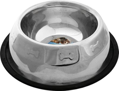 Teräskuppi liukuesteillä cocker 1L Ozami - Koiran metallikupit ja telineet - 021626 - 1