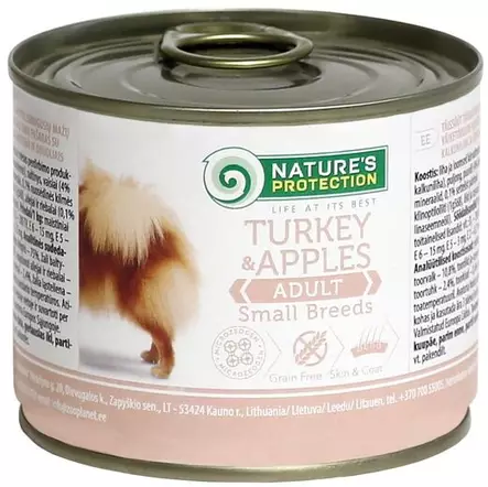 Kalkkuna omena 200g prk Nature's Protection dog - Koiran säilykkeet aikuisille koirille - 043626 - 1