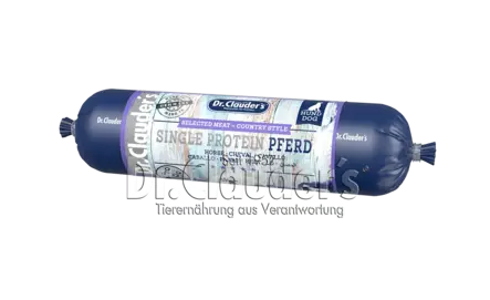 Täysravinto makkara Hevonen Country Style Dr.Clauder's - Koiran säilykkeet aikuisille koirille - 046956 - 1