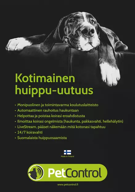 Pet Control koulutuslaitteisto yhdelle koiralle - Koiran haukunesto ja käyttäytyminen - 052376 - 2